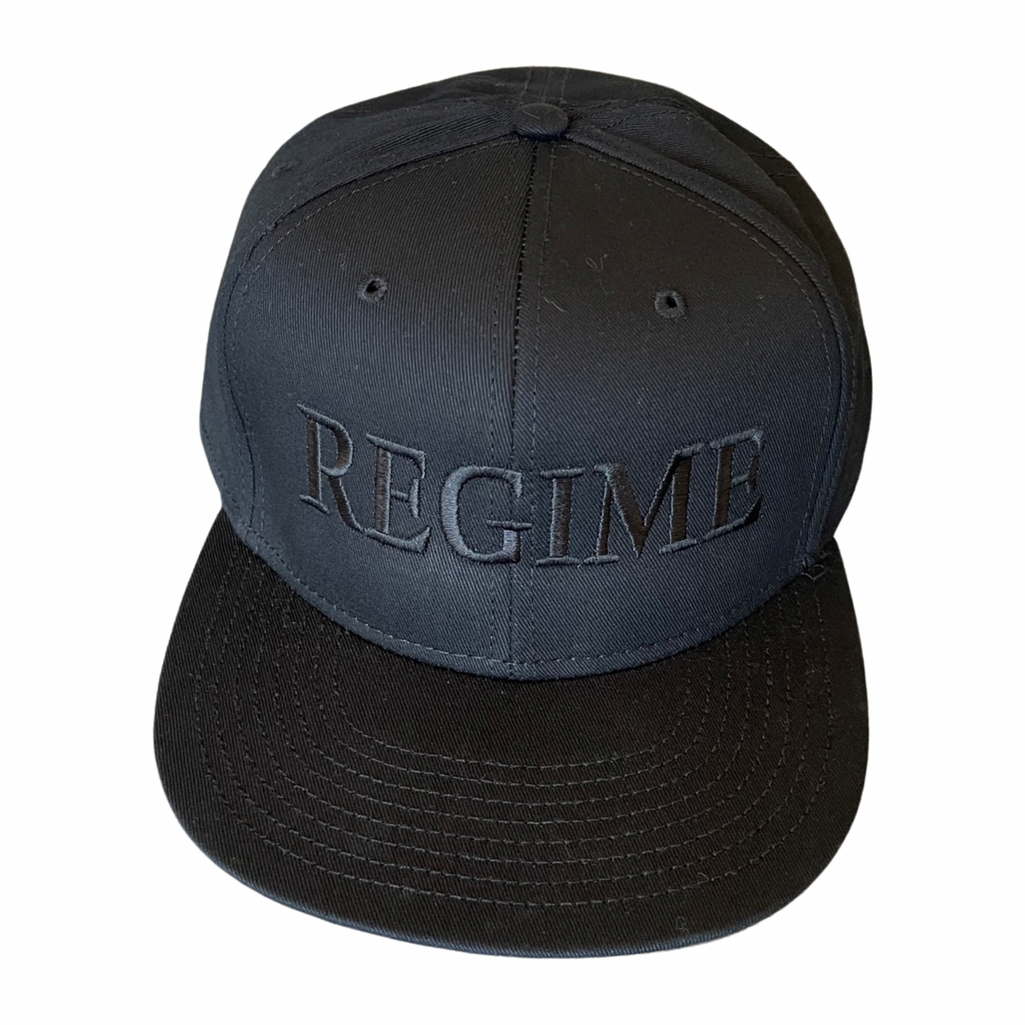 Regime Snapback Hat - Black on Black