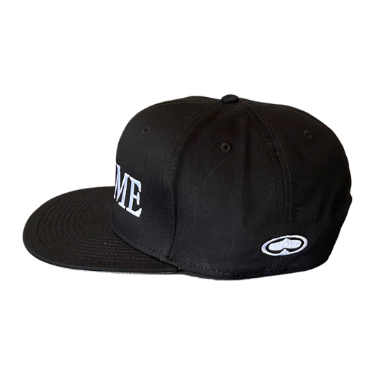 Regime Snapback Hat - White on Black